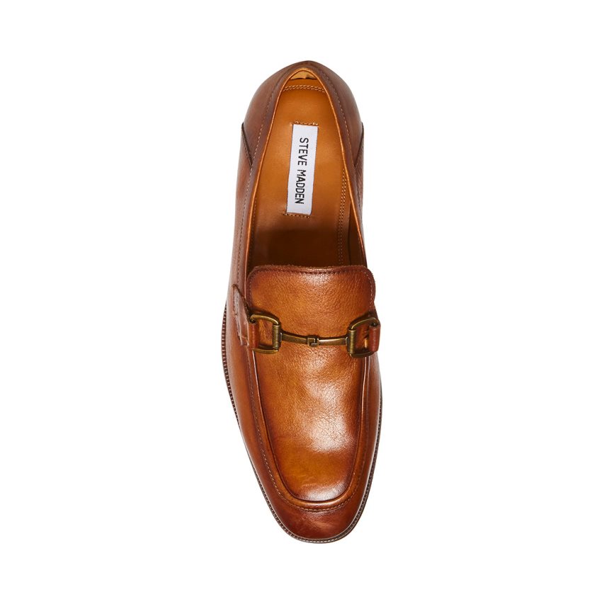 Loafers Steve Madden Aahron Cuero Hombre Marrones | ES OU2396